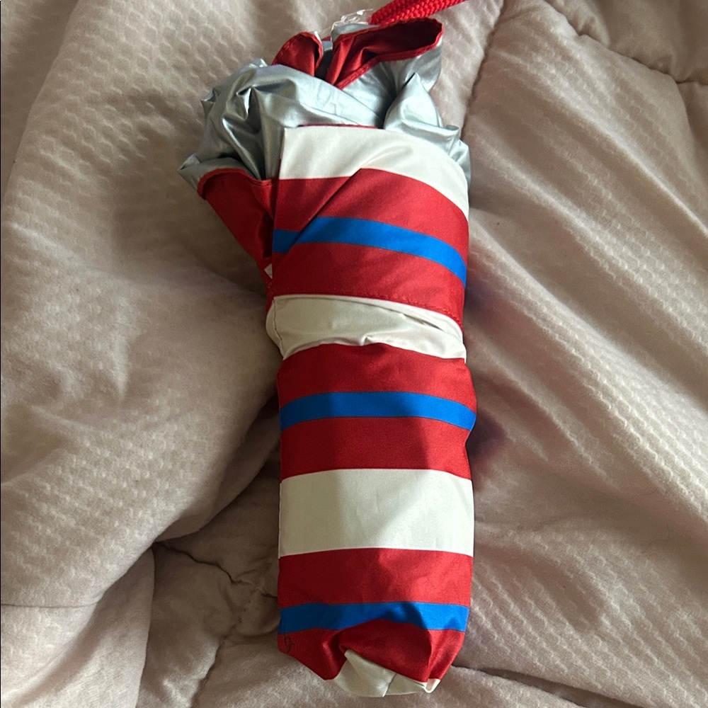 Coach Red and Blue Striped Umbrella - Picture 3 of 13